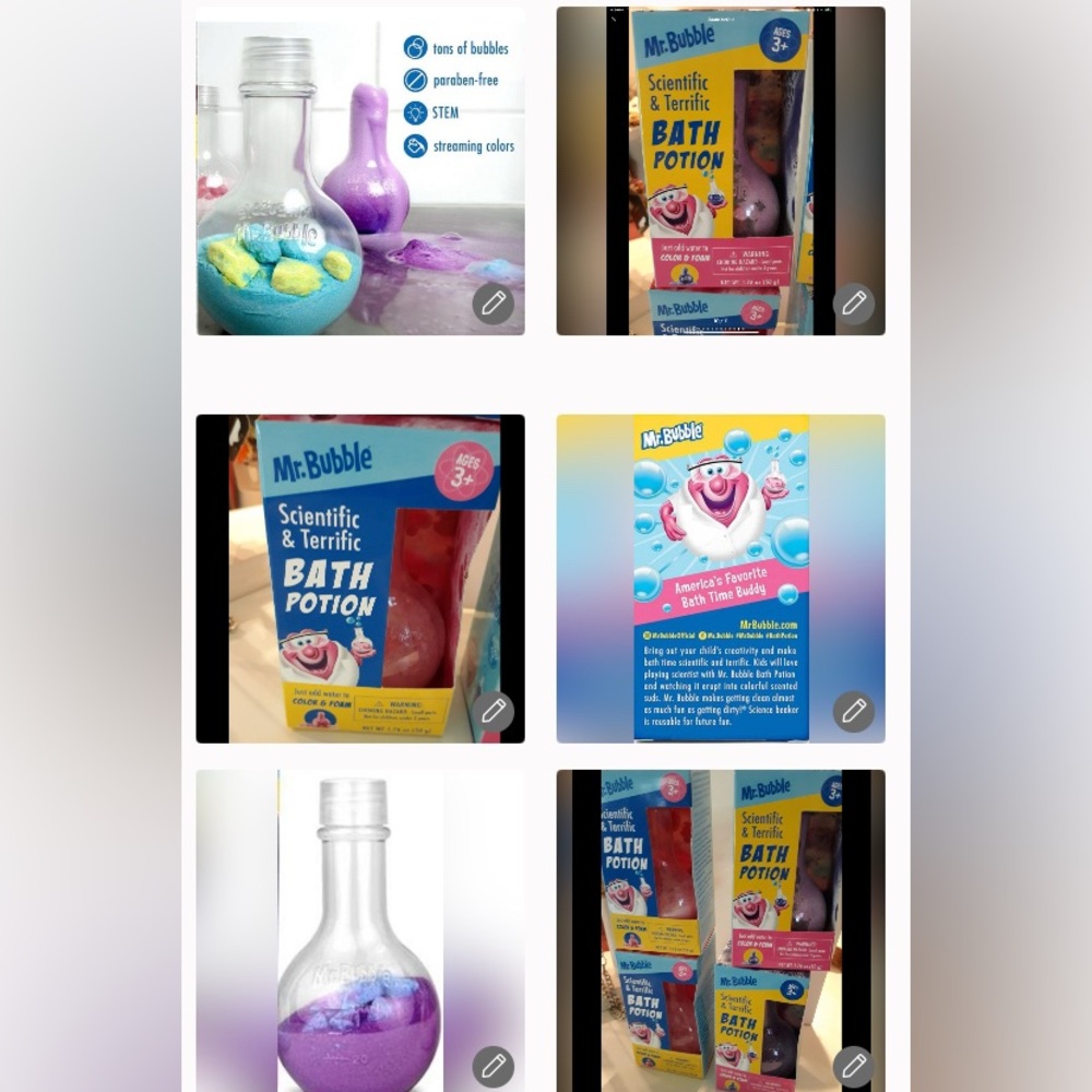 4pc MR BUBBLES KIDS BATH Potions beakers FUN NEW in a science beaker 🤩